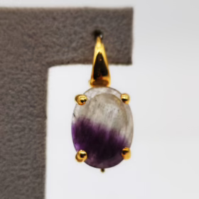 Alternative view of ORECCHINI  ARGENTO DORATO AMETISTA BICOLORE </br>GIHX 13258