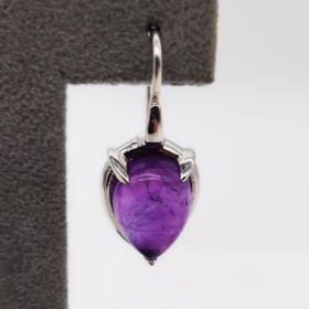 Alternative view of ORECCHINI ARGENTO AMETISTA GOCCIA </br>GIHX 13266