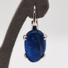 Alternative view of ORECCHINI  ARGENTO CIANITE OVALE </br>GIHX 13270