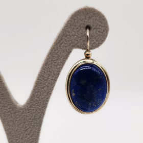 Alternative view of ORECCHINI ARGENTO LAPISLAZZULI OVALE </br>GIHX 13588
