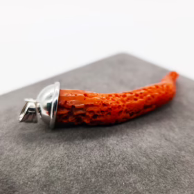 Alternative view of PENDENTE CORNO CORALLO ARGENTO </br>BFHX 7566
