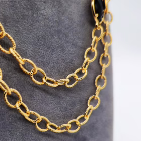 Alternative view of COLLANA IN ORO MOLECOLARE CON PENDENTE PIETRA FUME' </br>BTOX 42032