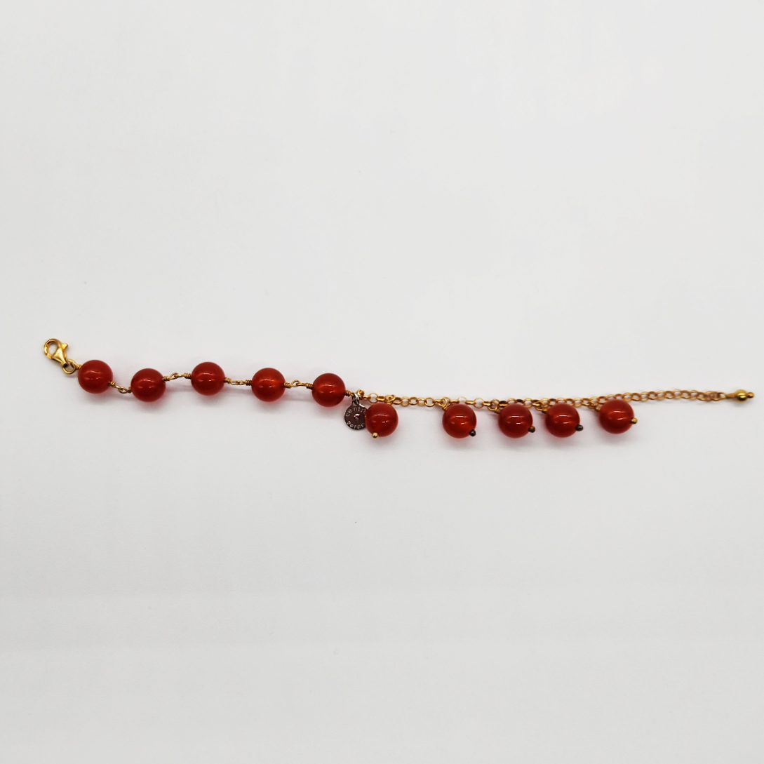 BRACCIALE ARGENTO DORATO CORNIOLA </br>GIHX 10318