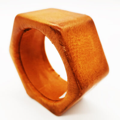 BRACCIALE ESAGONALE PELLE BEIGE </br>GIHX 6973