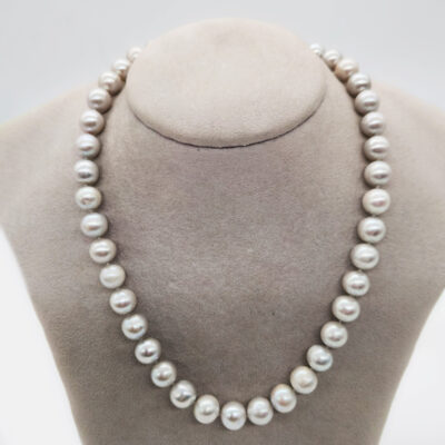 COLLANA PERLE DI ACQUA DOLCE GRIGIO </br>GIHX 8049
