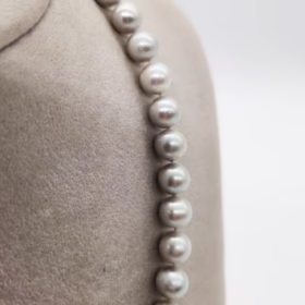 Alternative view of COLLANA PERLE DI ACQUA DOLCE GRIGIO </br>GIHX 8049
