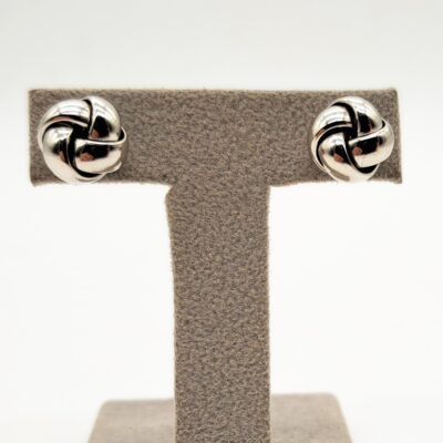 ORECCHINI ARGENTO RODIATO NODO CHANEL </br>GSHX 9679