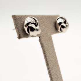 Alternative view of ORECCHINI ARGENTO RODIATO NODO CHANEL </br>GSHX 9679