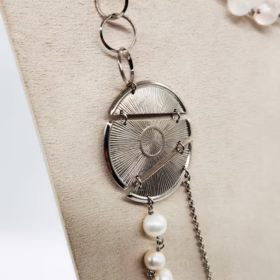 Alternative view of LACCIO ARGENTO PERLE QUARZO ROSA </br>REHX 8877