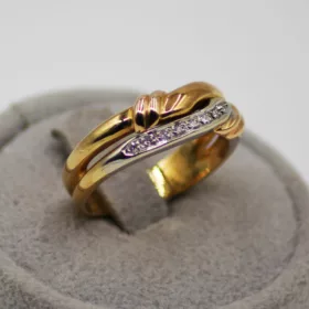 Alternative view of ANELLO IN TRE COLORI DI ORO </br>TCOX 37998