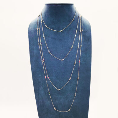 LACCIO ARGENTO OCCHIELLI COLOR </br>GIHX 11988
